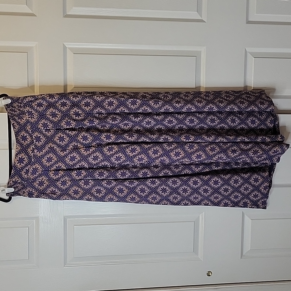 Elegant Purple Patterned Women's Pants